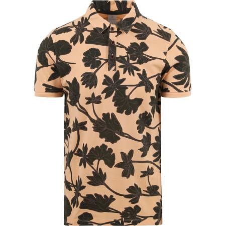 Cast Iron Poloshirt Oranje Bloemen