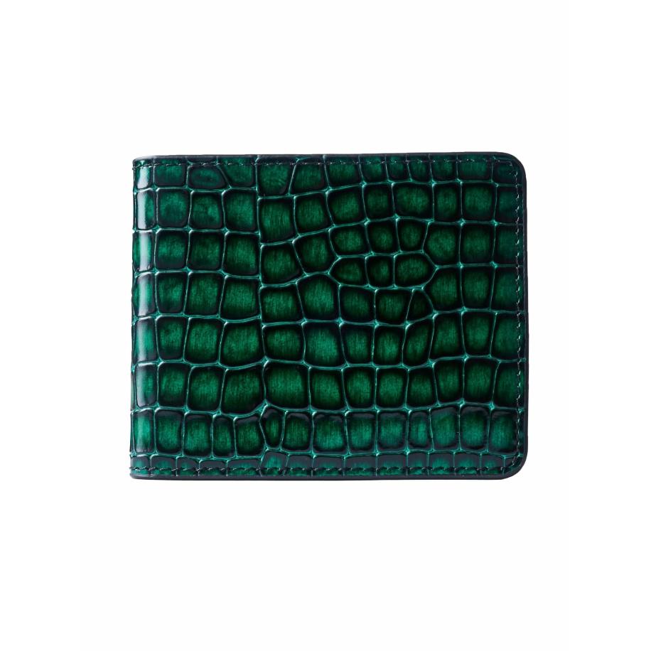 GT Collection Portemonnee Croc Prestige nachtblauw / goud / donkergroen Groen