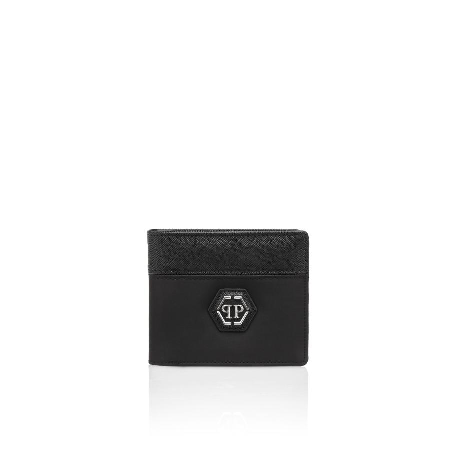 Philipp Plein Portemonnee Hexagon zwart Zwart