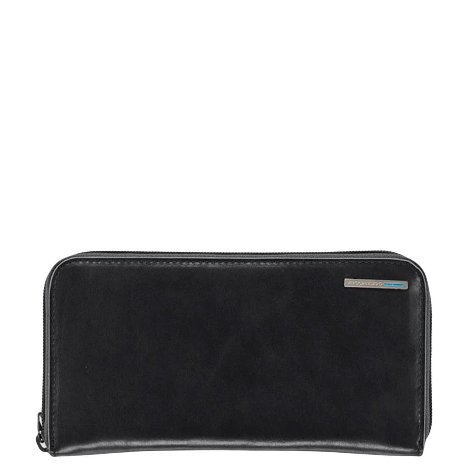 Piquadro Blue Square Women Wallet Four Dividers black Zwart