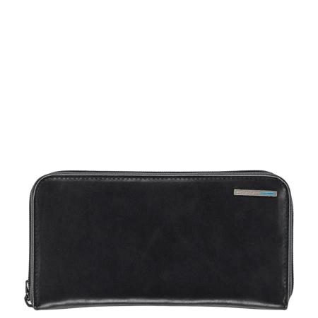 Piquadro Blue Square Women Wallet Four Dividers black