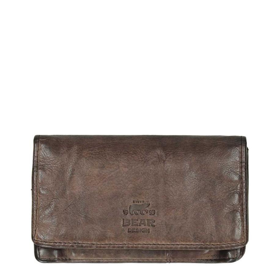 Bear Design Cow Lavato Dames Portemonnee 12cc CL782 brown Bruin