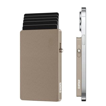 Valenta Cardprotector Aluminium Magsafe natural titanium