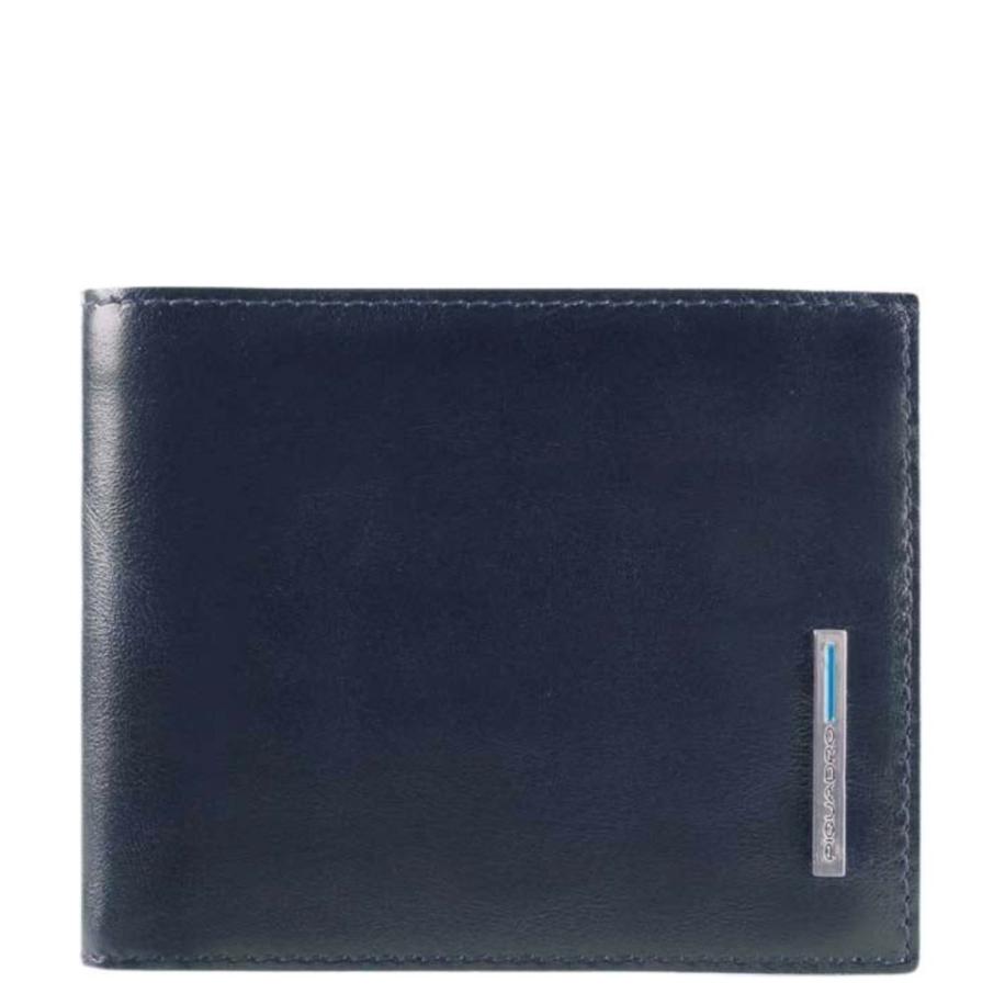 Piquadro Blue Square Men's Wallet With Flip Up/Coin Pocket night blue Blauw