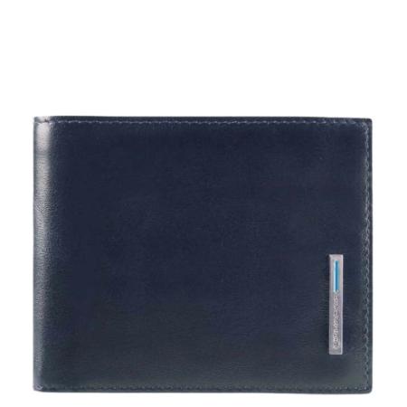 Piquadro Blue Square Men's Wallet With Flip Up/Coin Pocket night blue