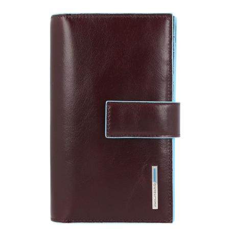 Piquadro Blue Square Women Wallet mahogany