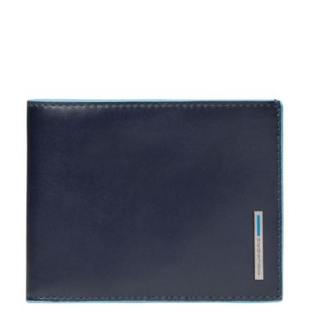 Piquadro Blue Square Men's Wallet With Coin Pocket night blue