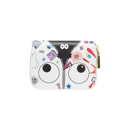 MYMO MYMO Portemonnee Pop Eyetheme lichtblauw / rood / zwart / wit