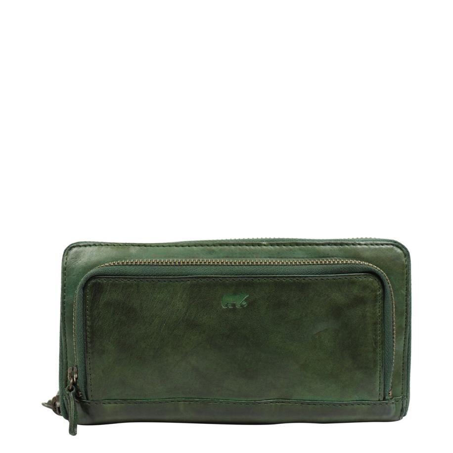 Bear Design Cow Lavato Demi Wallet green Groen