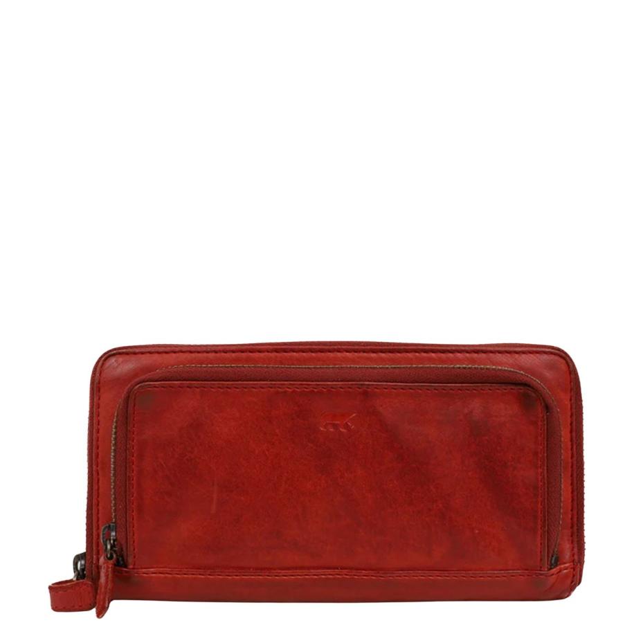 Bear Design Cow Lavato Demi Wallet red Rood