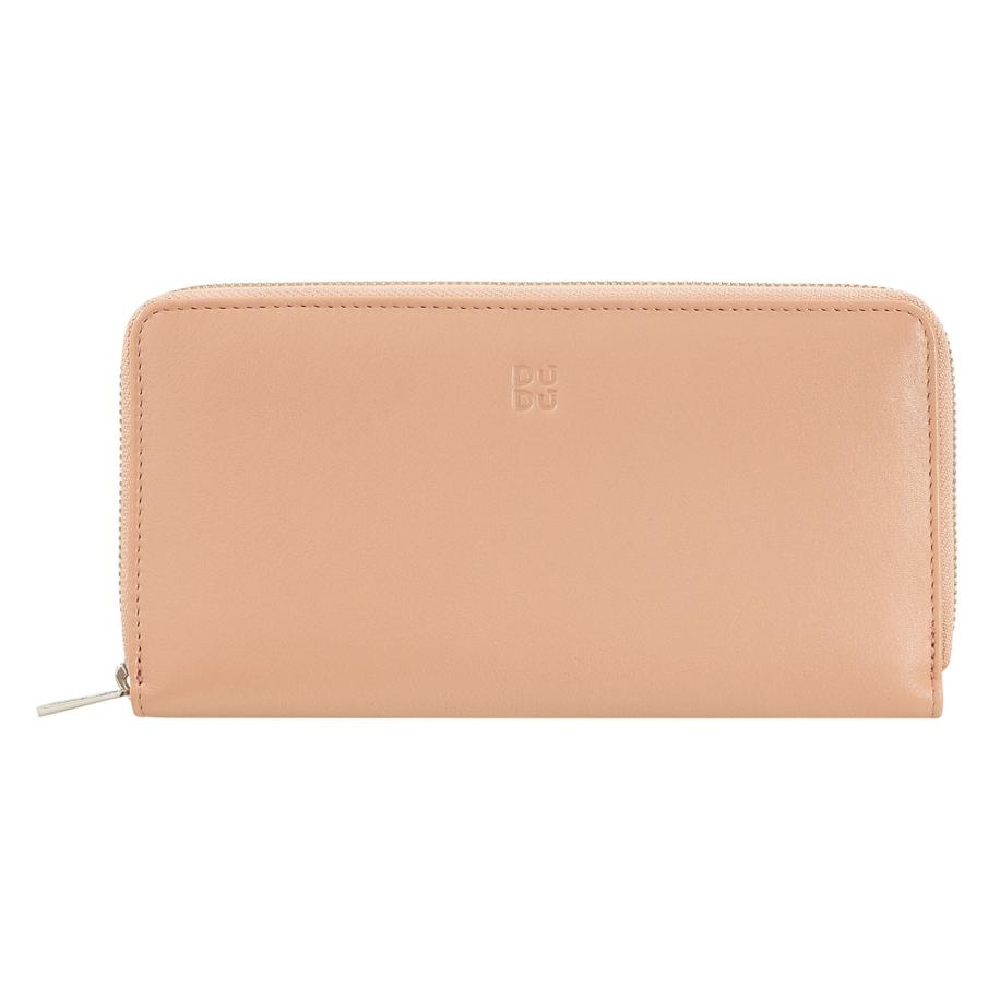 DuDu DuDu Portemonnee Geldbörse bruin / koraal -