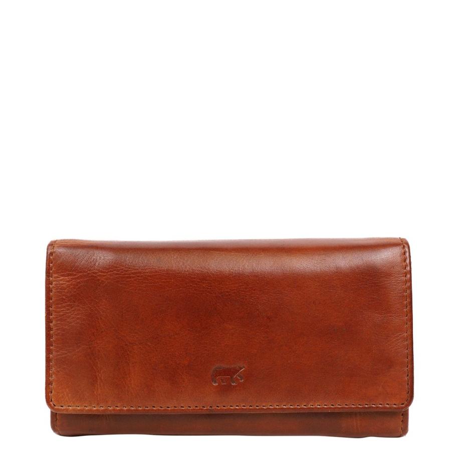 Bear Design Cow Lavato Wallet 12 cc cognac Bruin
