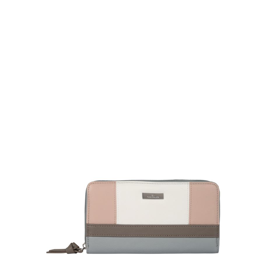 Tom Tailor TOM TAILOR Portemonnee Juna smoky blue / grijs / rosa / wit -