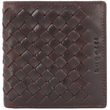 Bugatti bugatti Portemonnee Woven donkerbruin