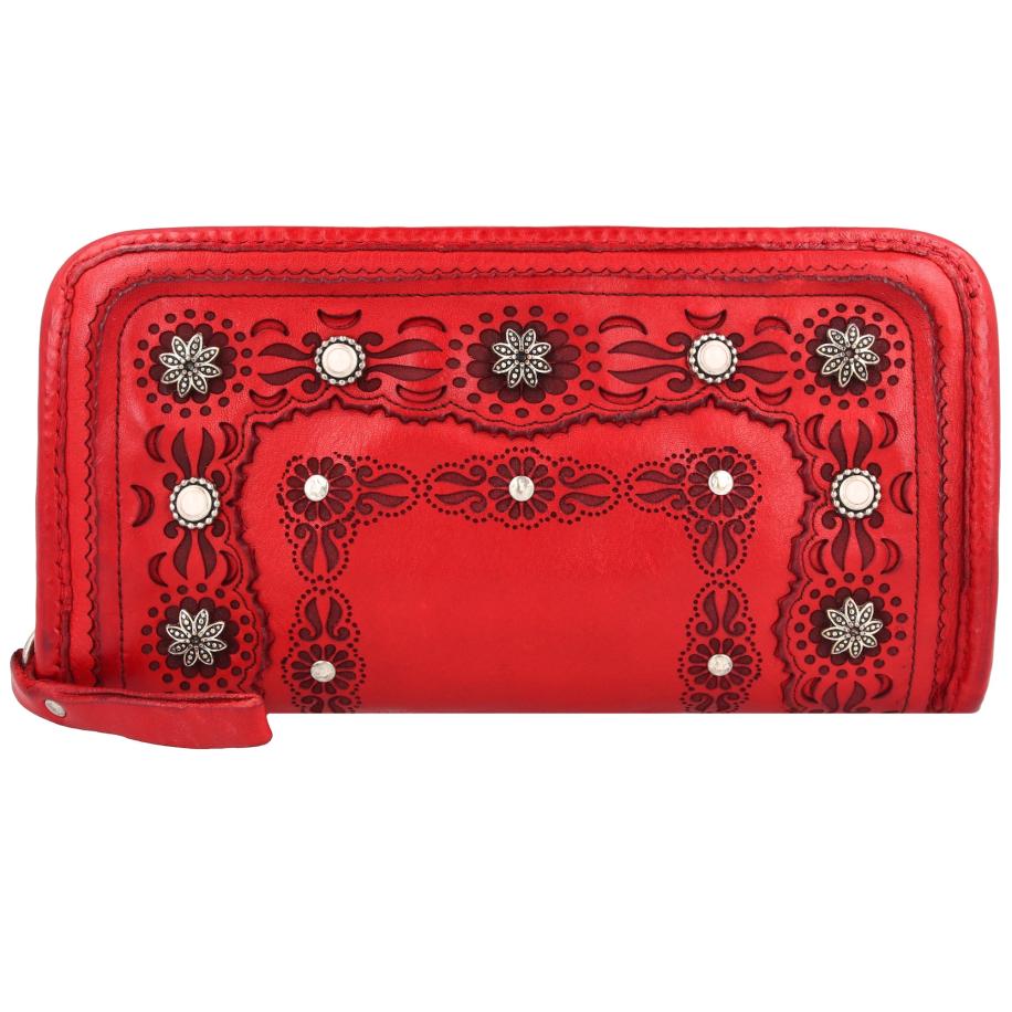 Campomaggi Campomaggi Portemonnee rood / zilver / wit -