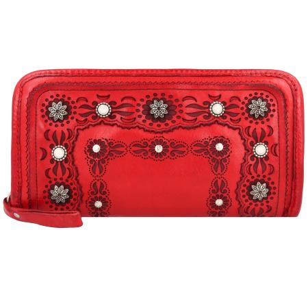 Campomaggi Campomaggi Portemonnee rood / zilver / wit