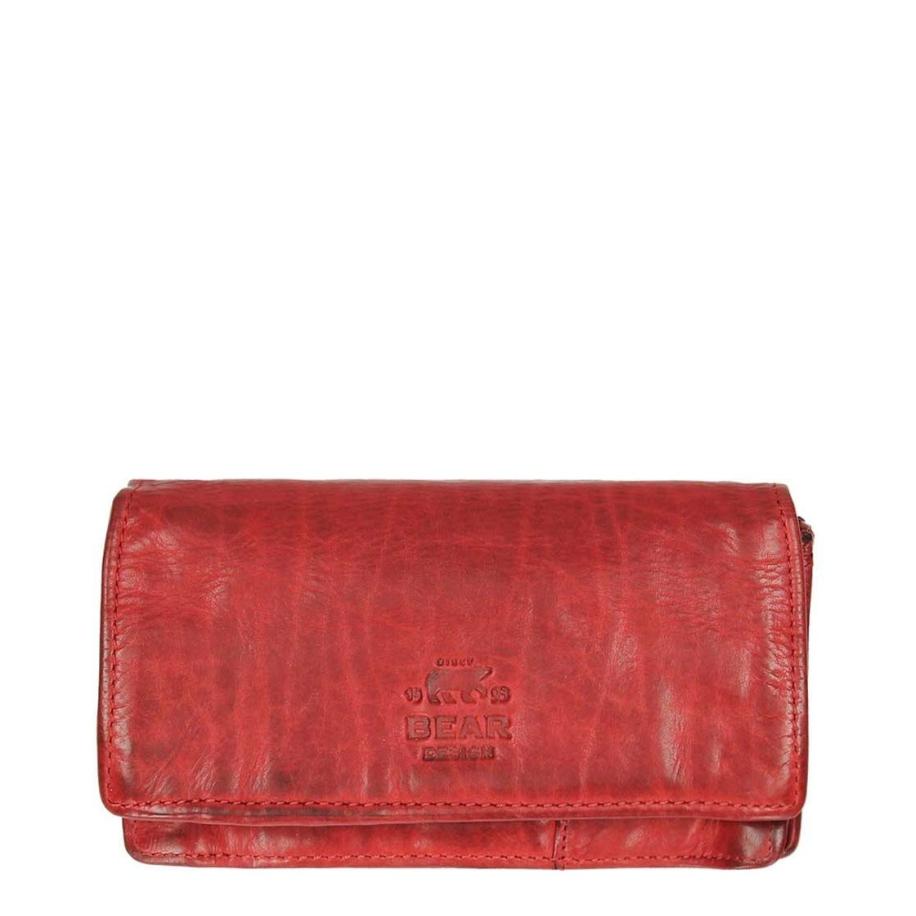Bear Design Cow Lavato Dames Portemonnee 12cc red Rood