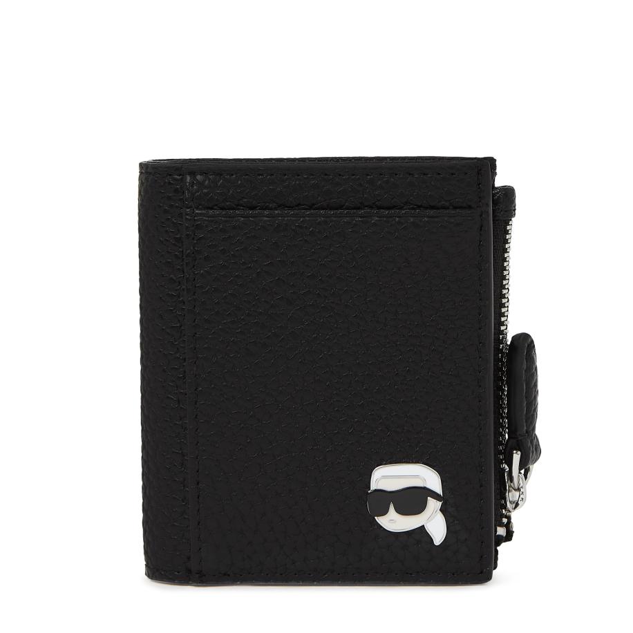 Karl Lagerfeld Karl Lagerfeld Portemonnee Ikon Pebble zwart -