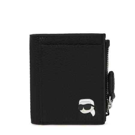 Karl Lagerfeld Karl Lagerfeld Portemonnee Ikon Pebble zwart