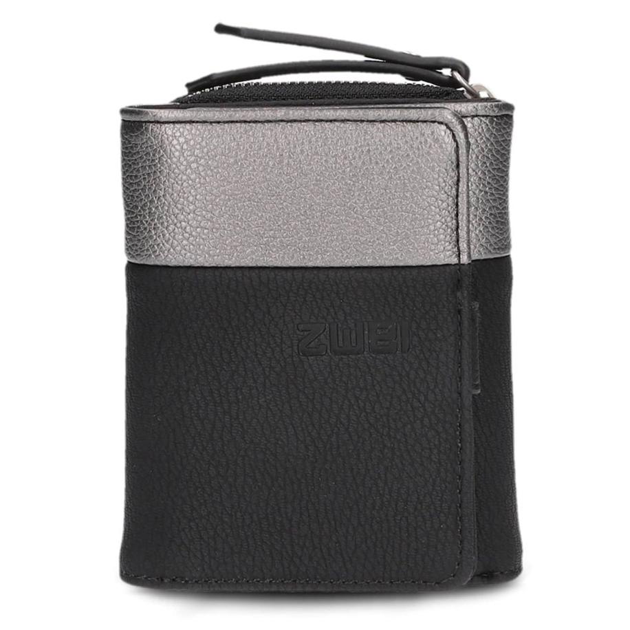 ZWEI Portemonnee zwart / zilver Zwart