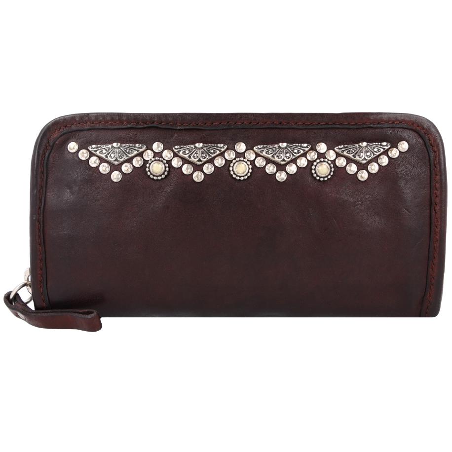 Campomaggi Campomaggi Portemonnee donkerbruin / parelwit -