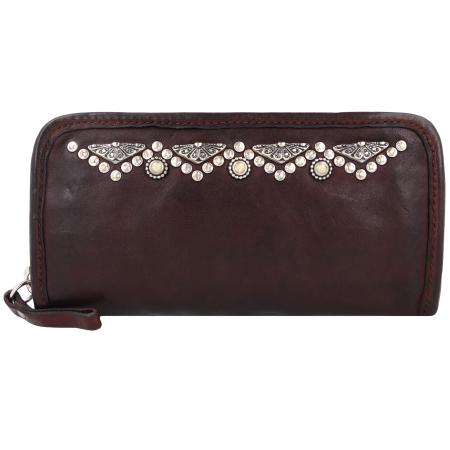 Campomaggi Campomaggi Portemonnee donkerbruin / parelwit