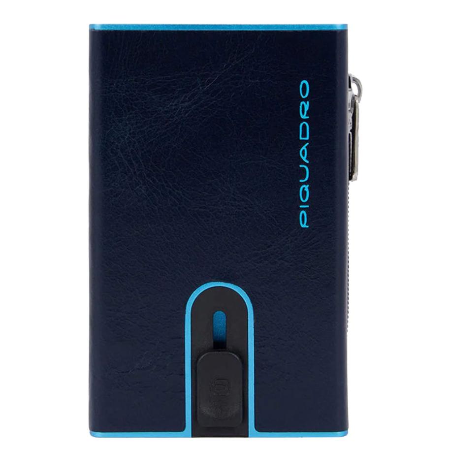 Piquadro Blue Square Compact Wallet dark blue Blauw