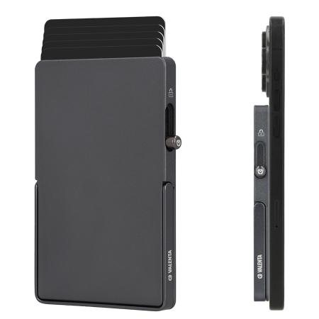 Valenta Card Wallet Aluminium MagSafe Stand graphite grey