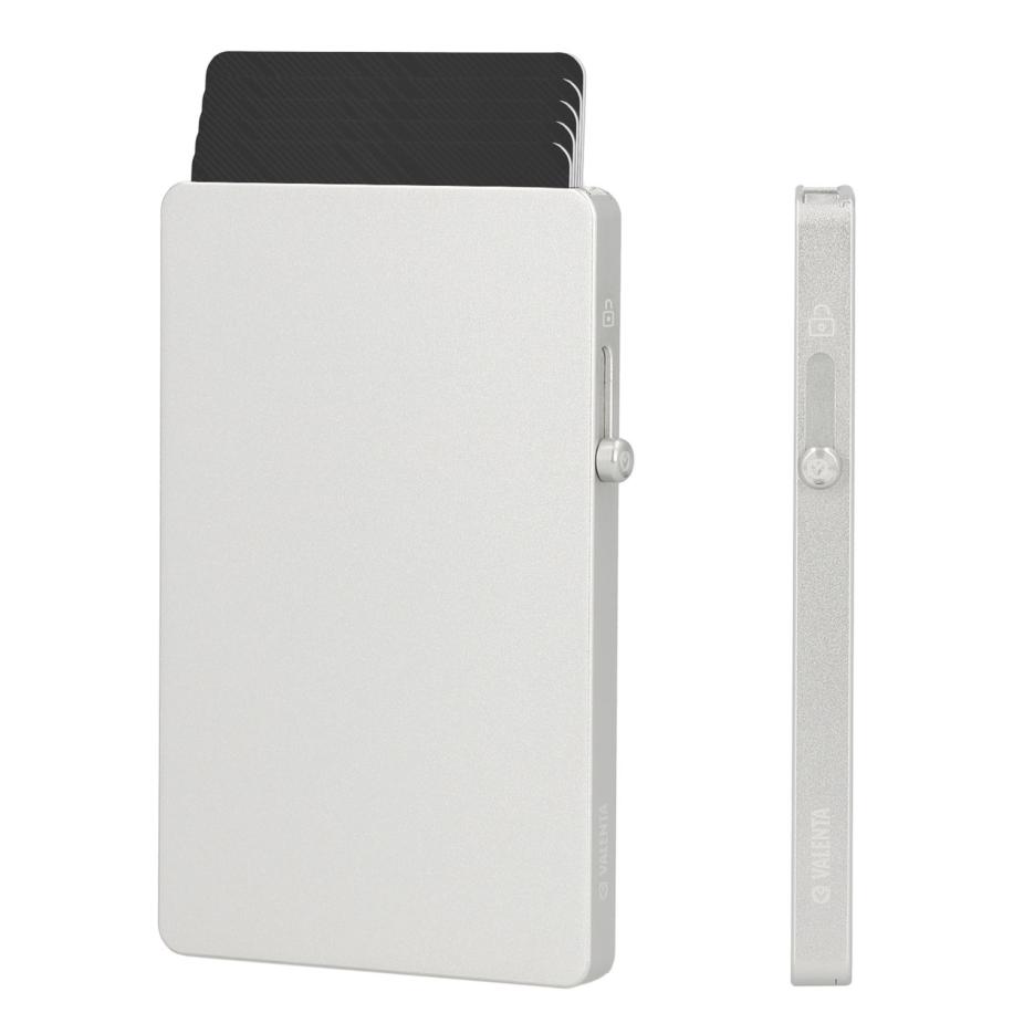 Valenta Card Wallet Aluminium MagSafe Thin silver Zilver