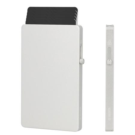 Valenta Card Wallet Aluminium MagSafe Thin silver