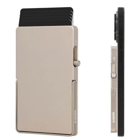 Valenta Card Wallet Aluminium MagSafe Stand natural titanium
