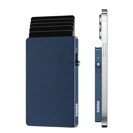 Valenta Cardprotector Aluminium Magsafe blue titanium