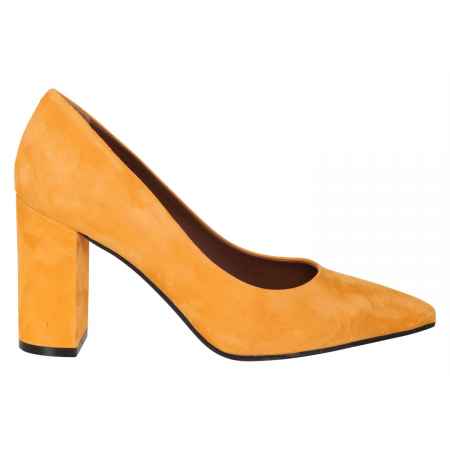 Evaluna Evaluna EL1791 prachtige suède pump van hoge kwaliteit in Oranje( Flecce) de mode trend