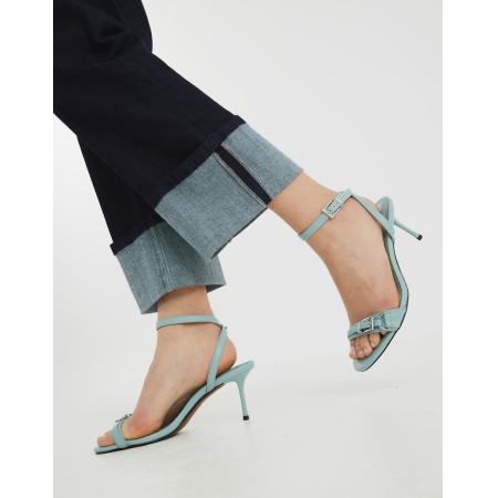 River Island Sandalen met hak en gespje in blauw