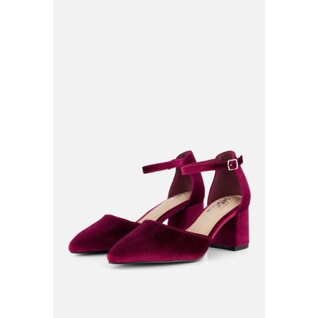 POSH by Poelman Pumps bordeauxrood Textiel