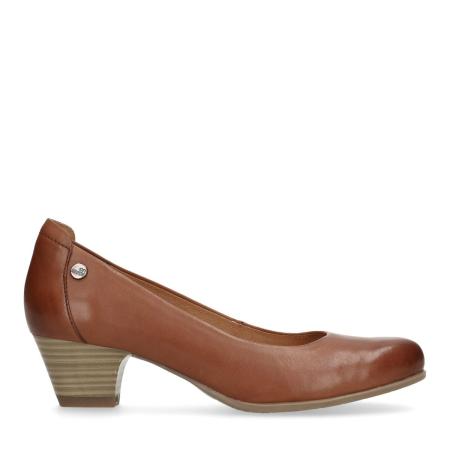 No Stress Cognac bruine pump met lage hak