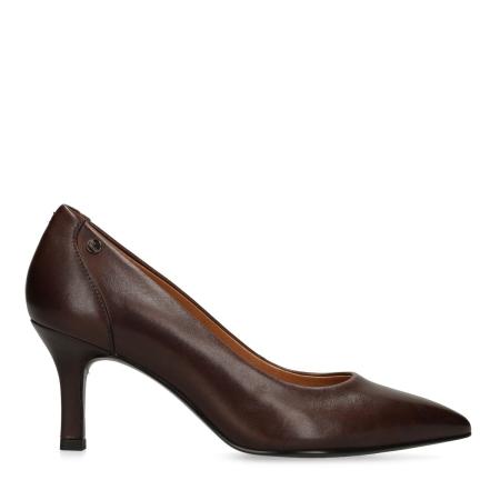 No Stress Bruine leren pumps