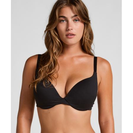 Hunkemöller Katoenen voorgevormde push-up beugel bh Zwart