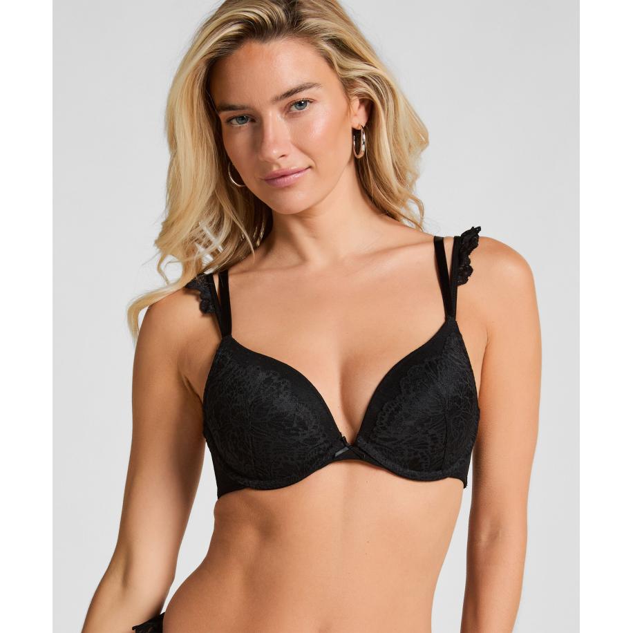 Hunkemöller Voorgevormde push-up beugel bh Posie Zwart Zwart