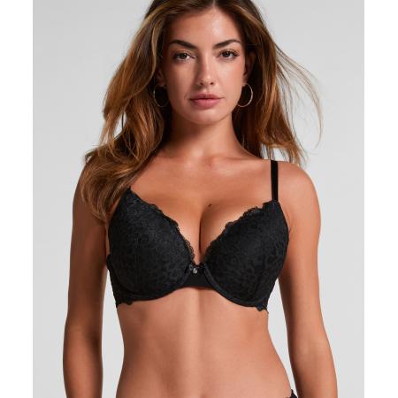 Hunkemöller Voorgevormde push-up beugel bh Marine Zwart