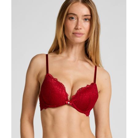 Hunkemöller Voorgevormde push-up beugel bh Marine Rood