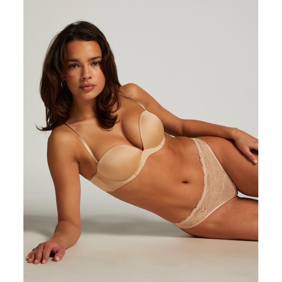 Hunkemöller Voorgevormde strapless maximizer beugel bh Beige Bruin