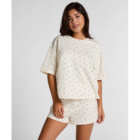 Hunkemöller Pyjamaset Katoen Jersey Short Wit