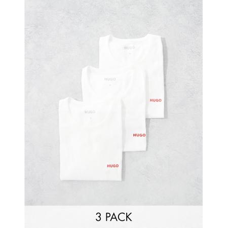 HUGO - Bodywear - Set van 3 T-shirts in wit