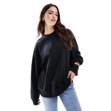 ASOS DESIGN Oversized sweatshirt in zwart