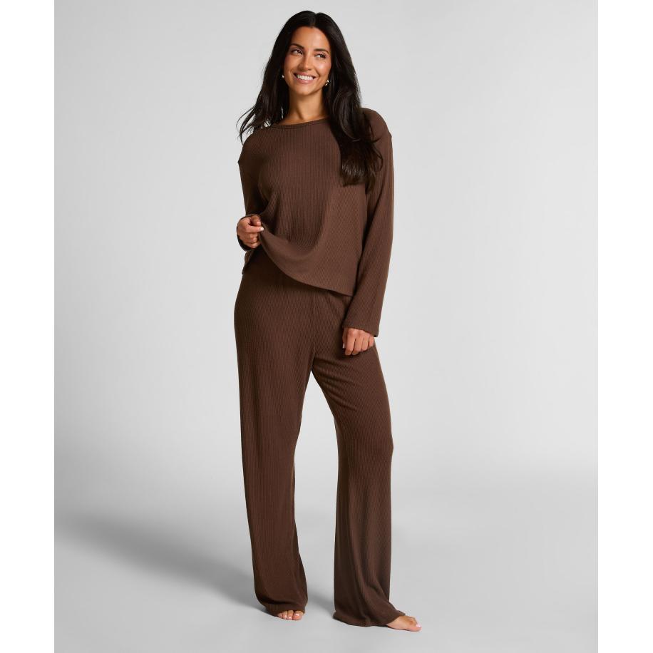 Hunkemöller Broek Brushed Jersey Bruin Bruin