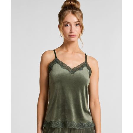 Hunkemöller Cami top Velours Lace Groen