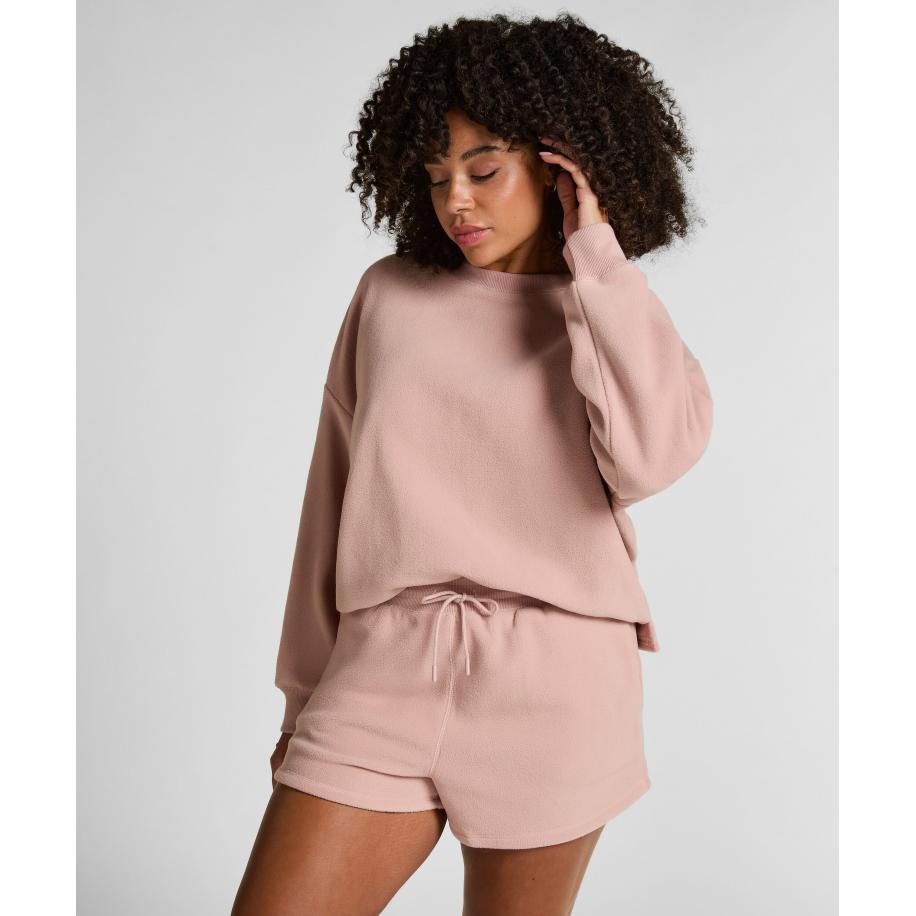 Hunkemöller Sportieve fleece short Roze Roze