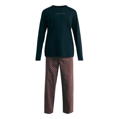 Calvin Klein Calvin Klein Pyjama lang chocoladebruin / zwart / wit