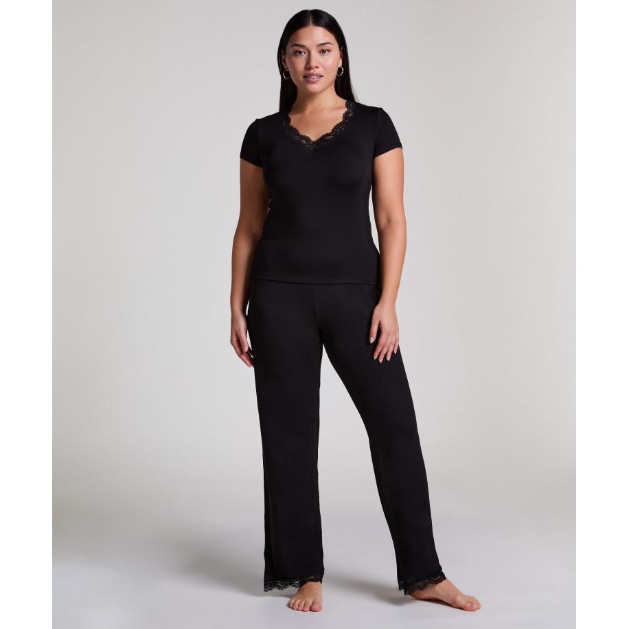 Hunkemöller Pyjamaset Nanna Zwart Zwart